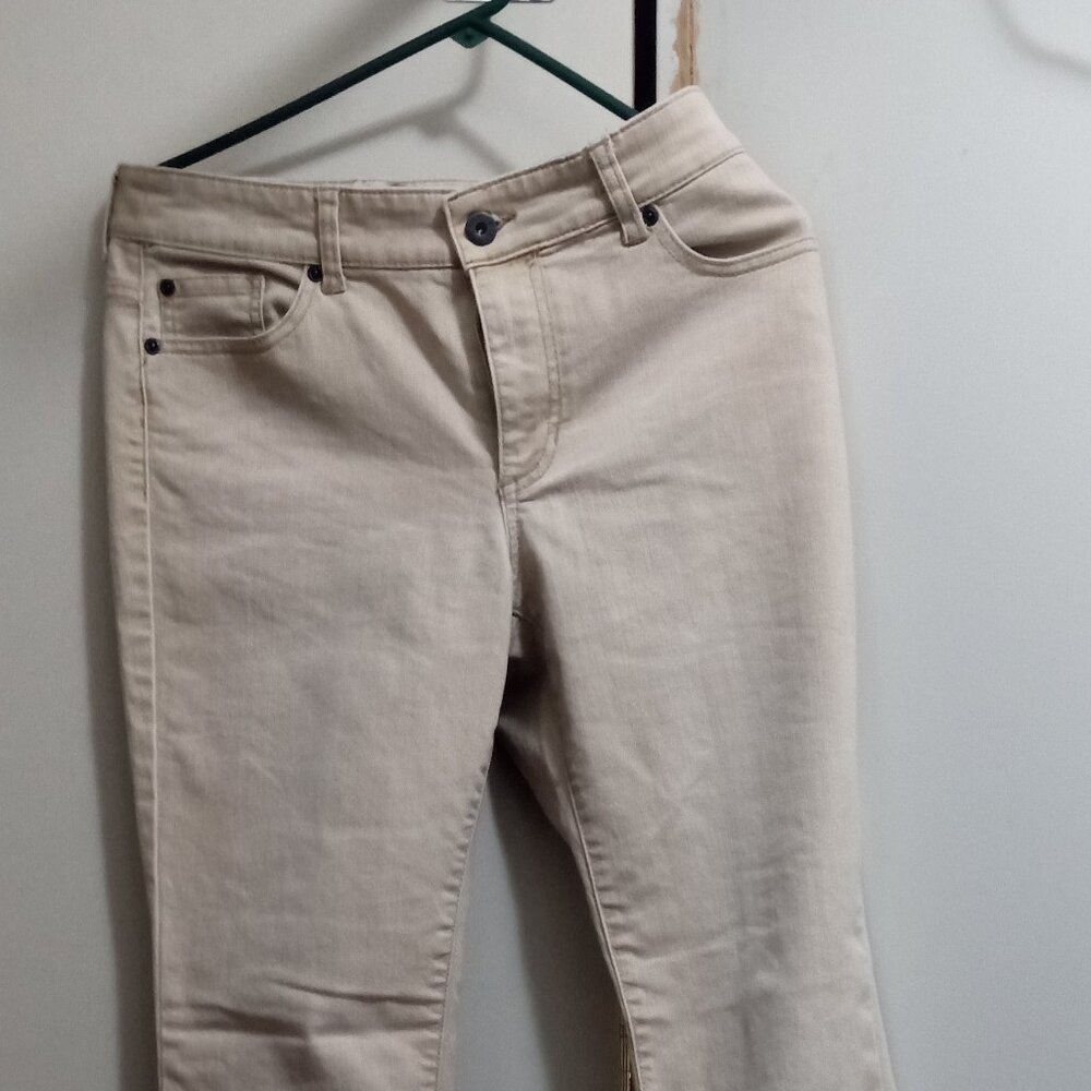 Chico's Platinum Denim light tan, size 0.5 Reg.